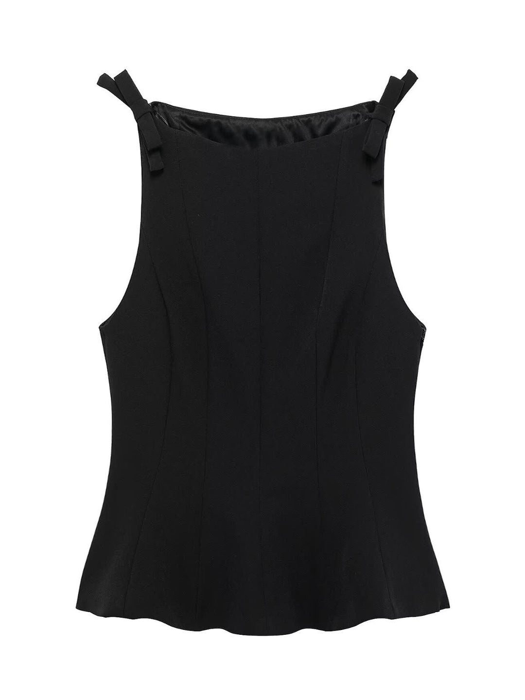 Crew Neck Peplum Tank Top