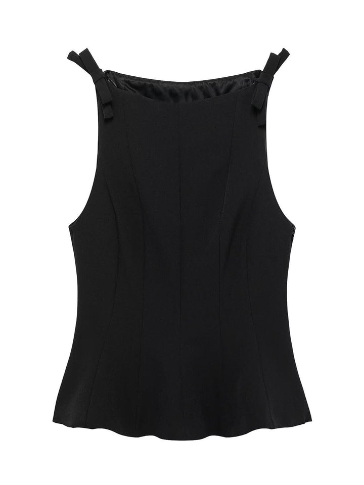 Crew Neck Peplum Tank Top