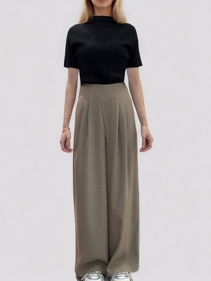 Cross Wrap High-Waist Pants