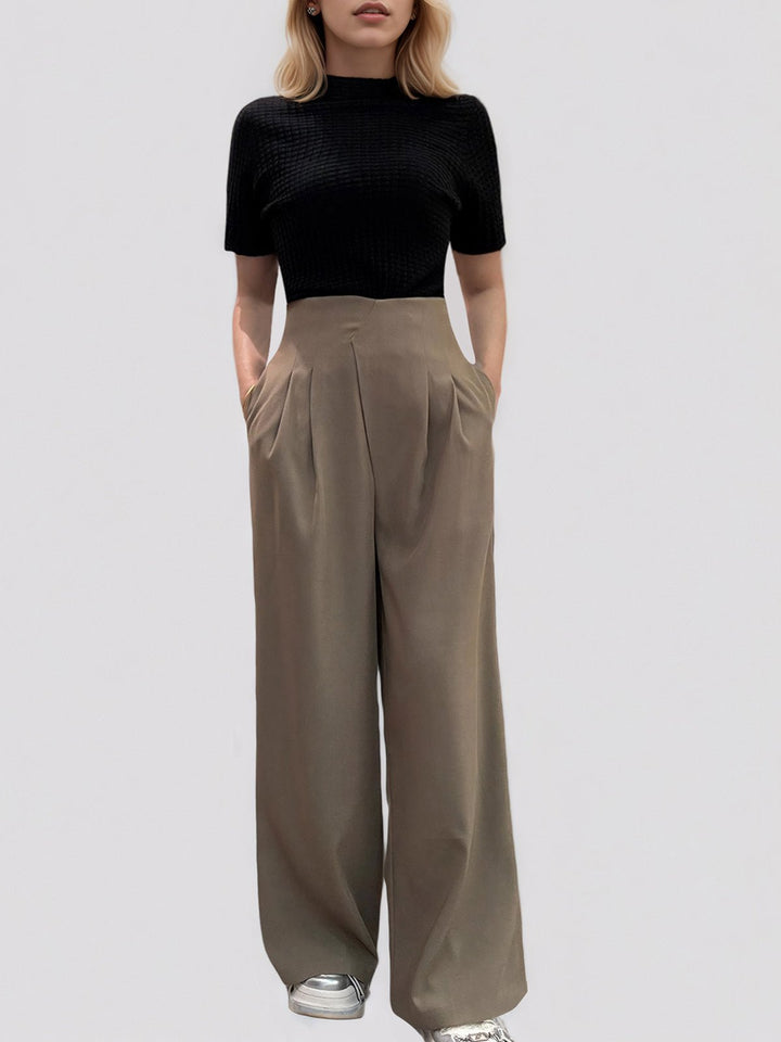 Cross Wrap High-Waist Pants