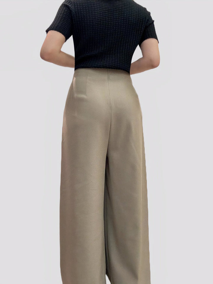 Cross Wrap High-Waist Pants