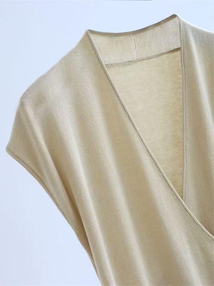 Elegant Draped Wrap Top