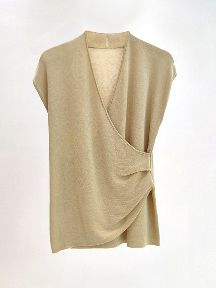 Elegant Draped Wrap Top