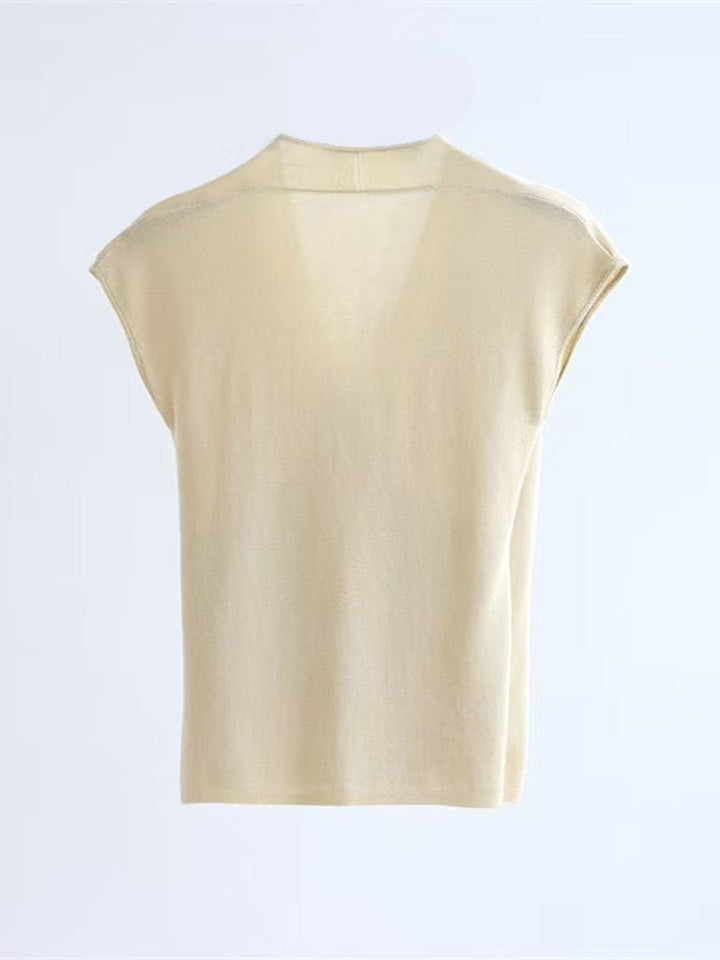 Elegant Draped Wrap Top