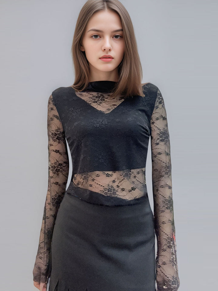 Elegant Lace Cut Out Top