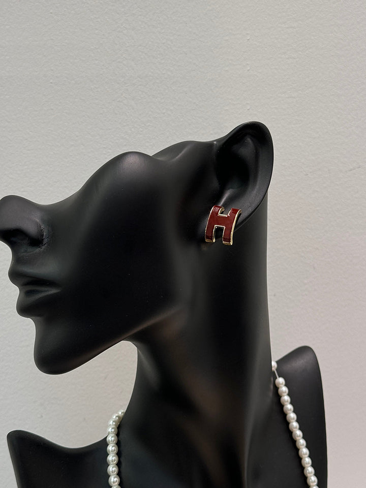 Elegant Letter H Earrings