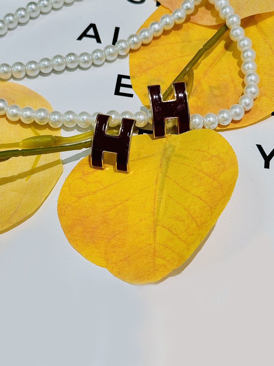 Elegant Letter H Earrings