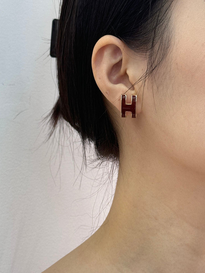 Elegant Letter H Earrings