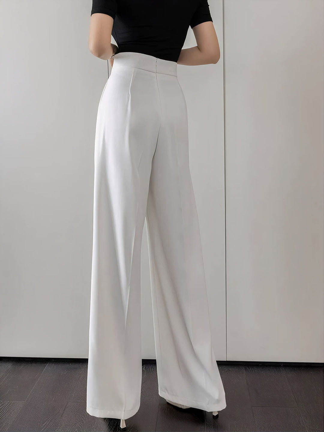 Embellished High Waist Wide Leg Pants