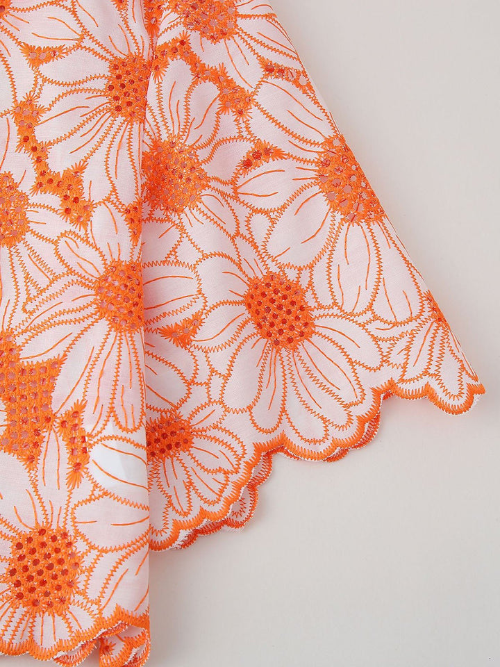 Embroidery Blouse Crop Shirt