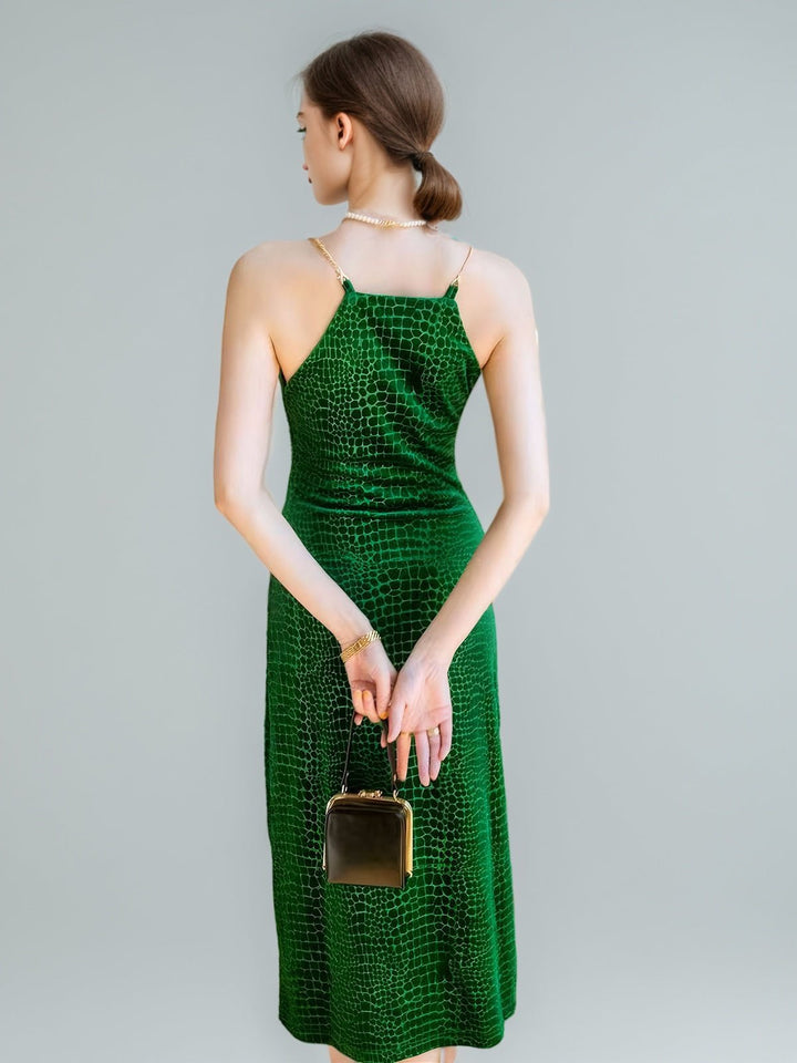 Emerald Alligator Glam Dress