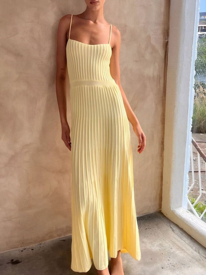 Ethereal Elegance Pleated Maxi Dress
