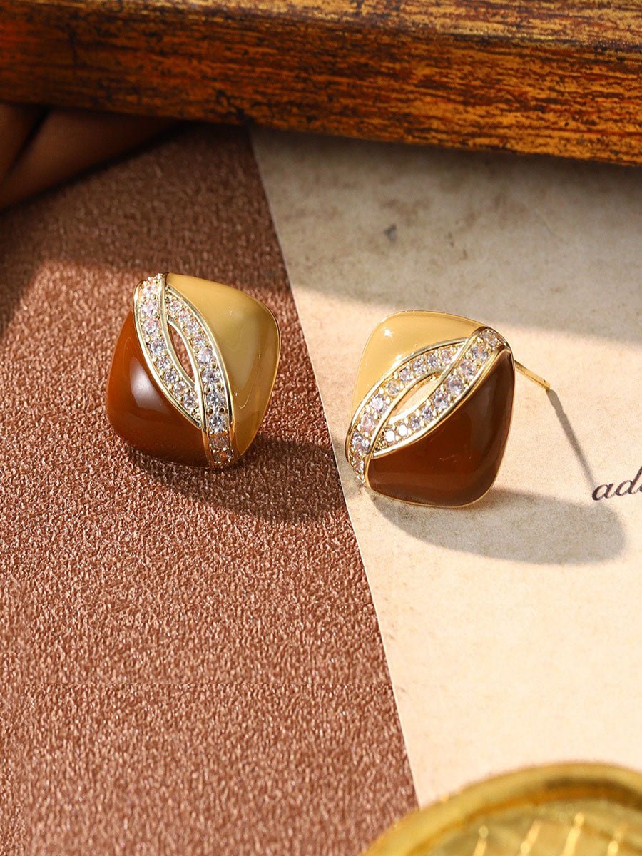 Flash Diamond Square Earrings