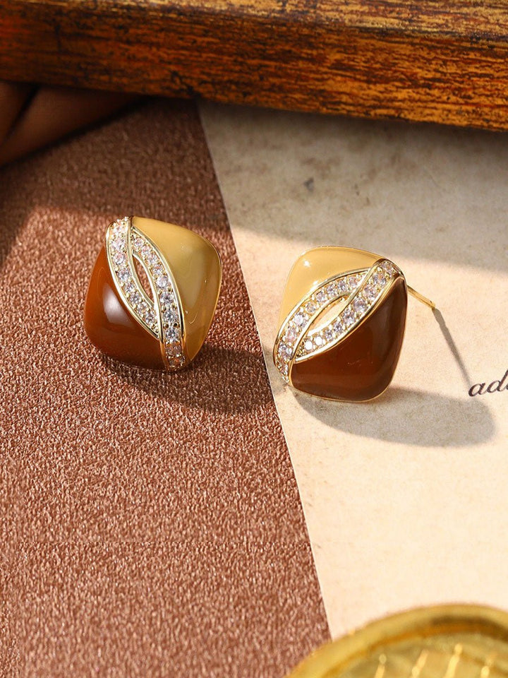 Flash Diamond Square Earrings