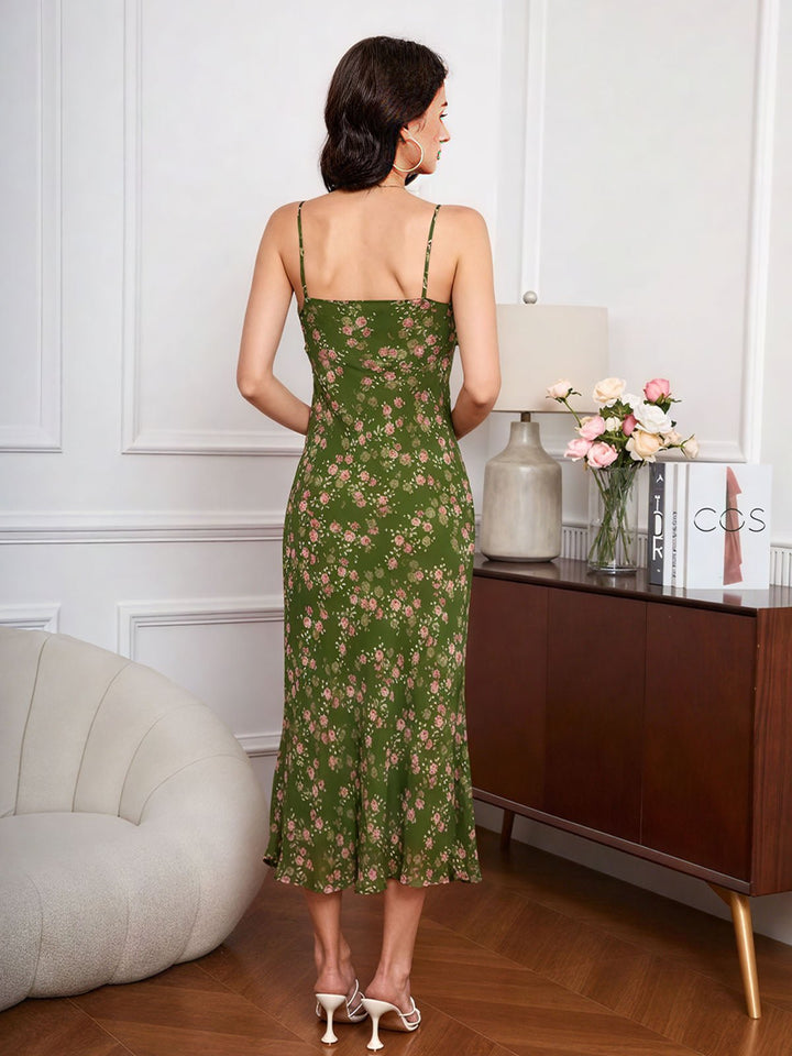 Floral Print Chiffon Dress