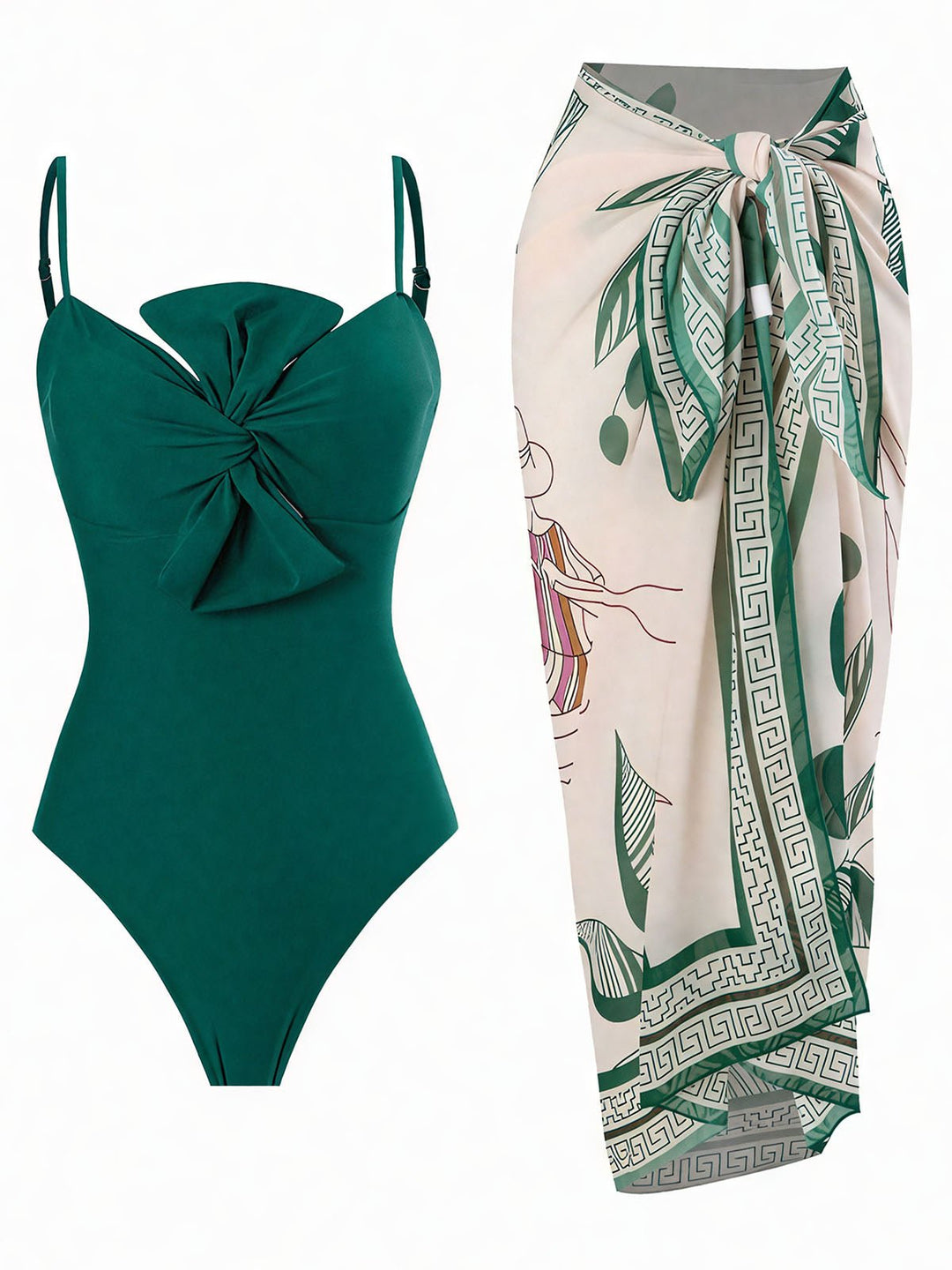 Floral Print Knotted Cover Up