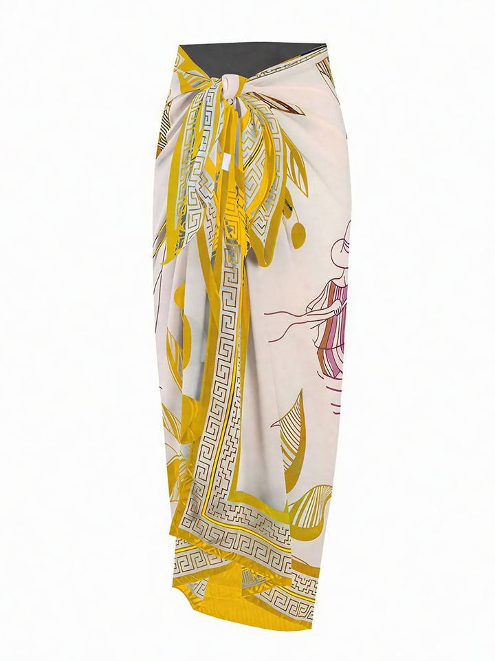 Floral Print Knotted Cover Up