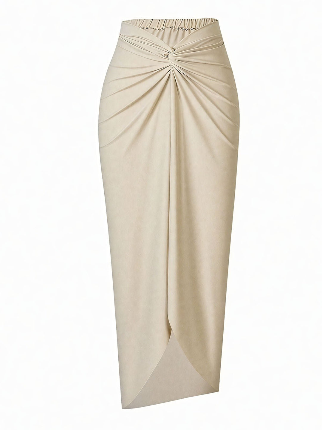 Floral Print Knotted Tie Side Skirt