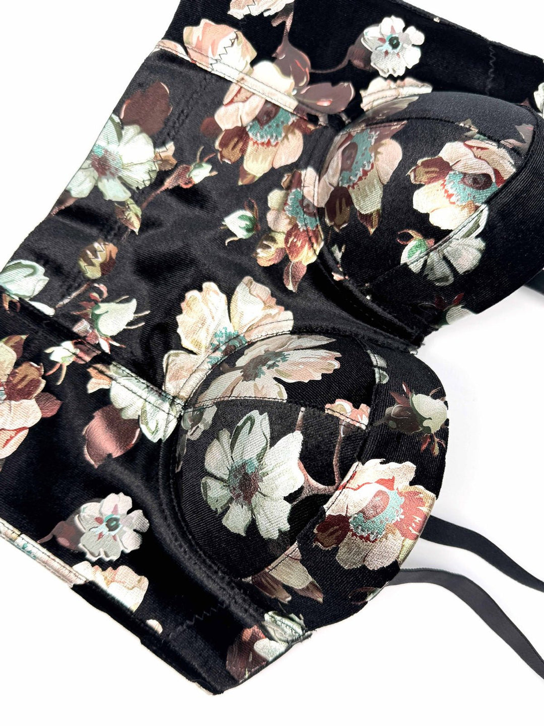 Floral Printed Corset Tank Top