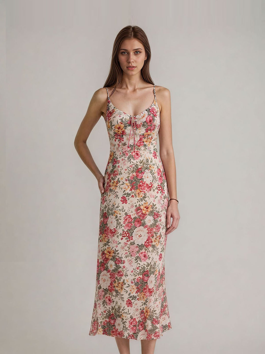 Garden Floral Cami Midi Dress