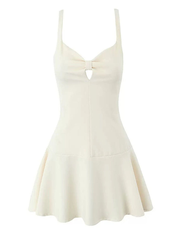 Halter Bow Backless Mini Dress