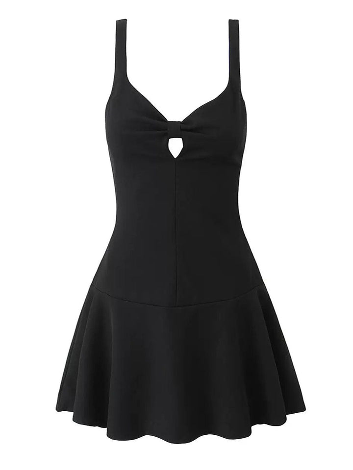 Halter Bow Backless Mini Dress