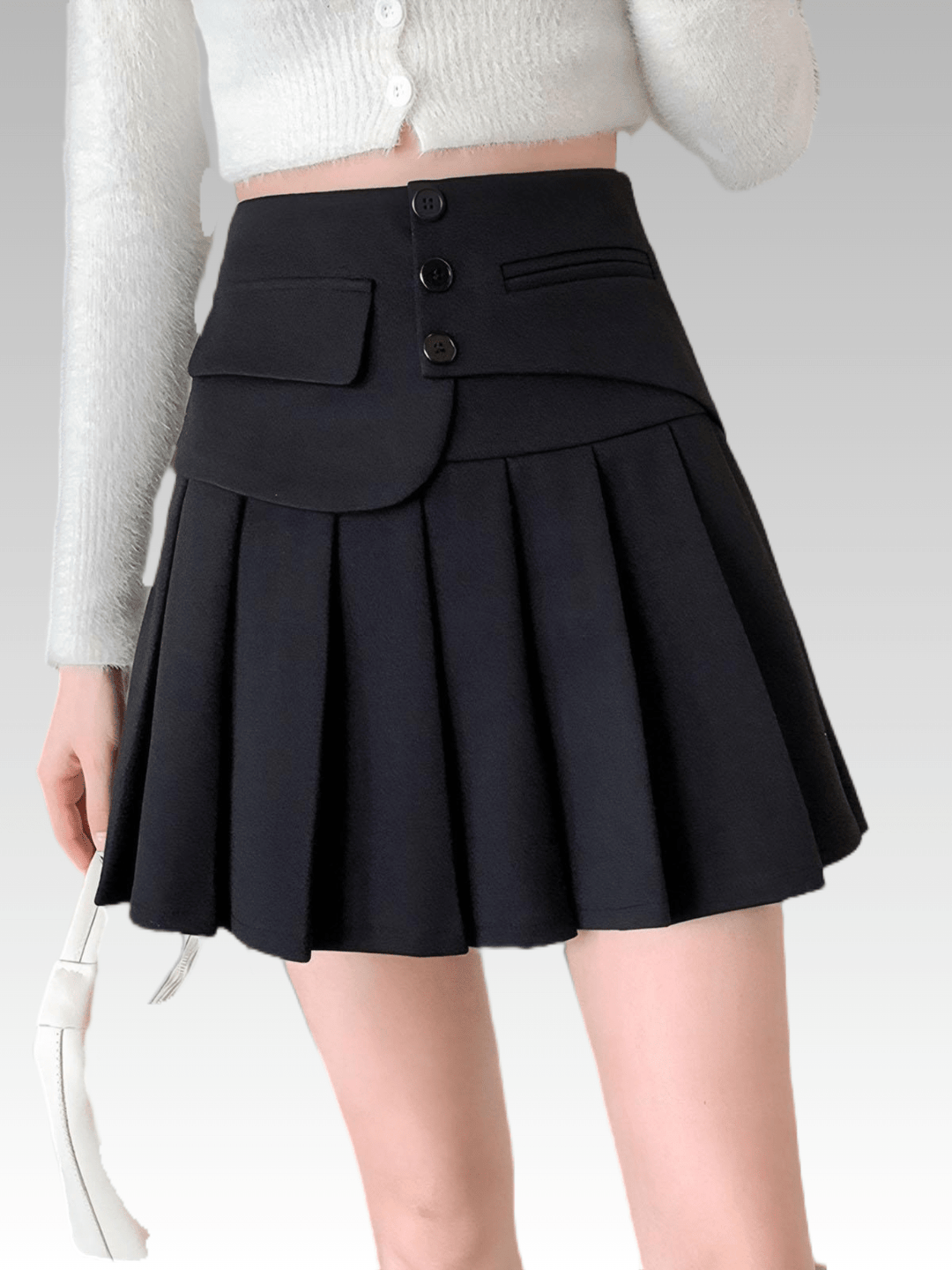High Waist Pleated Skirt