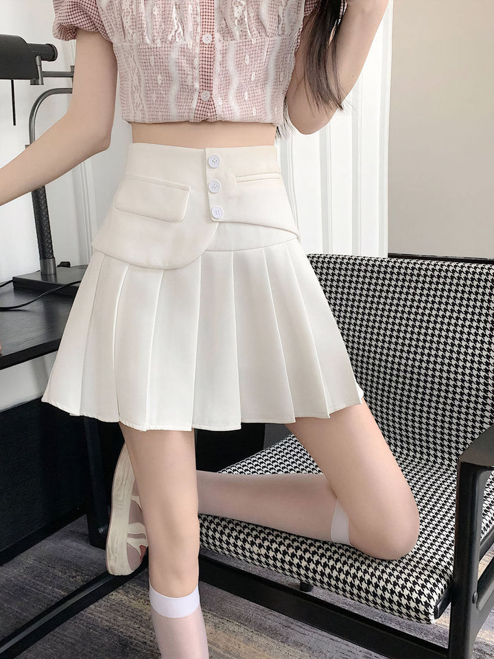 High Waist Pleated Skirt
