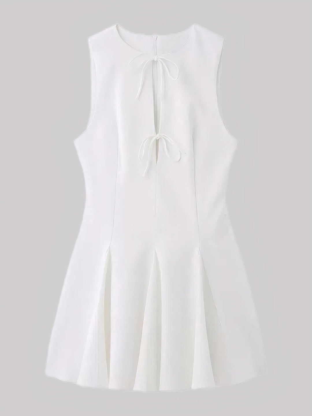 Hollow Out Bow Mini Dress