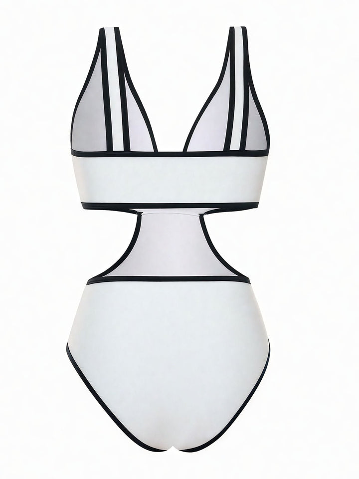 Hollow Out Bow One-Piece Swimsuit