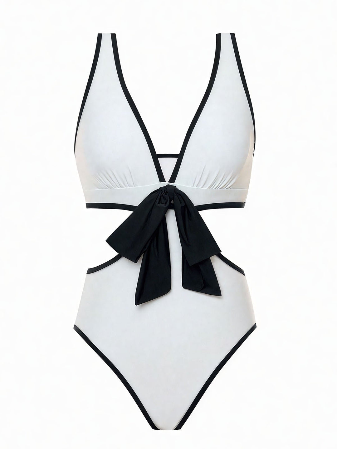 Hollow Out Bow One-Piece Swimsuit