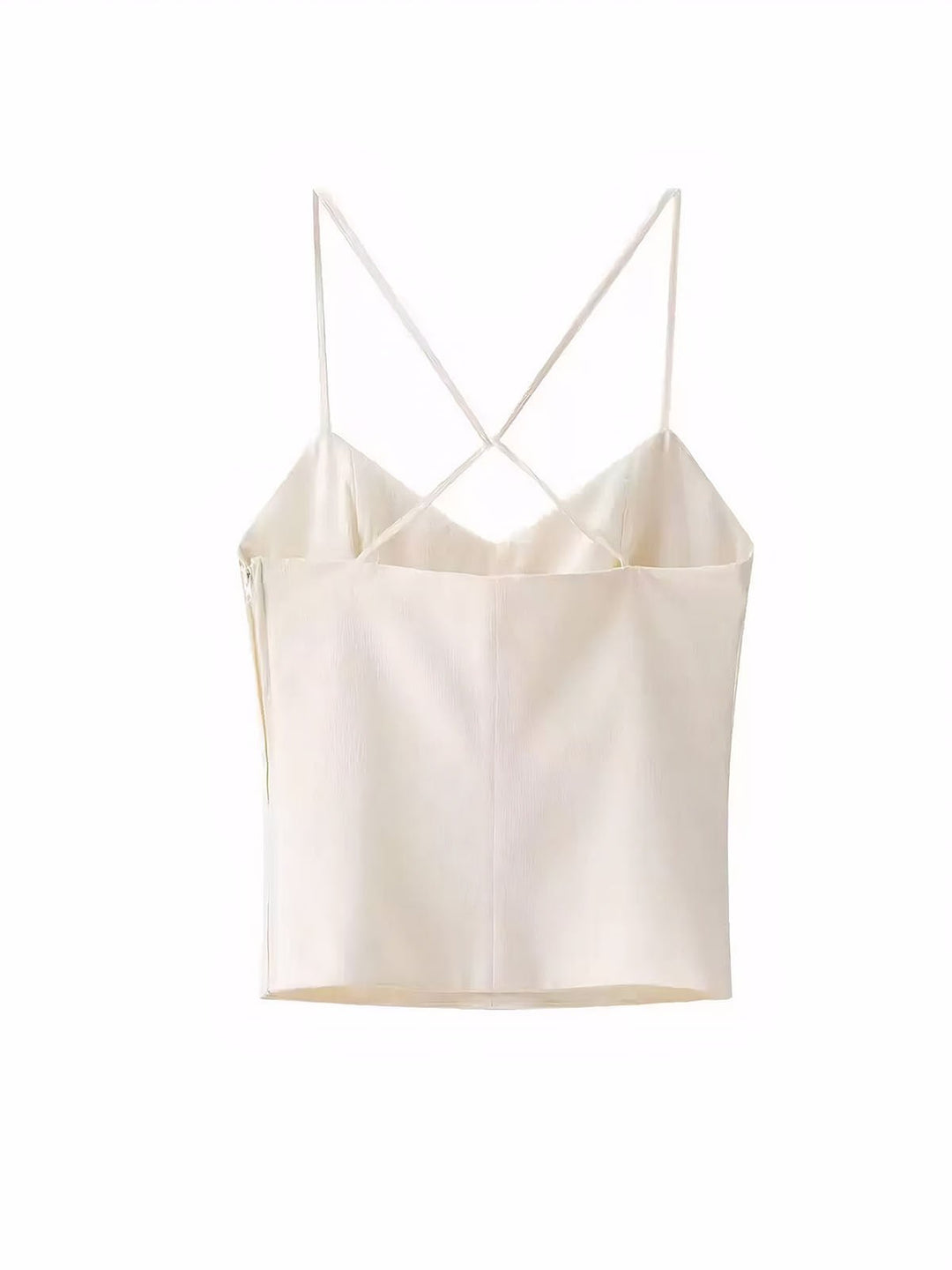 Hollow out Cross Folded Neck Strap Vest