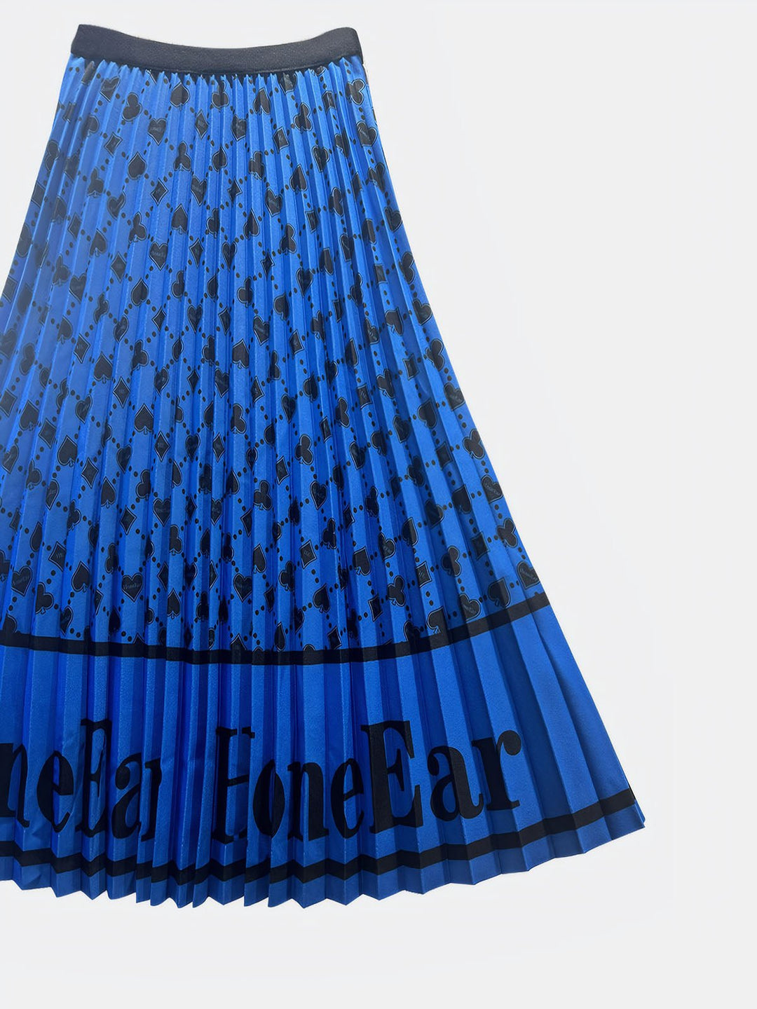 HONEEAR Logo Pleated Midi Skirt