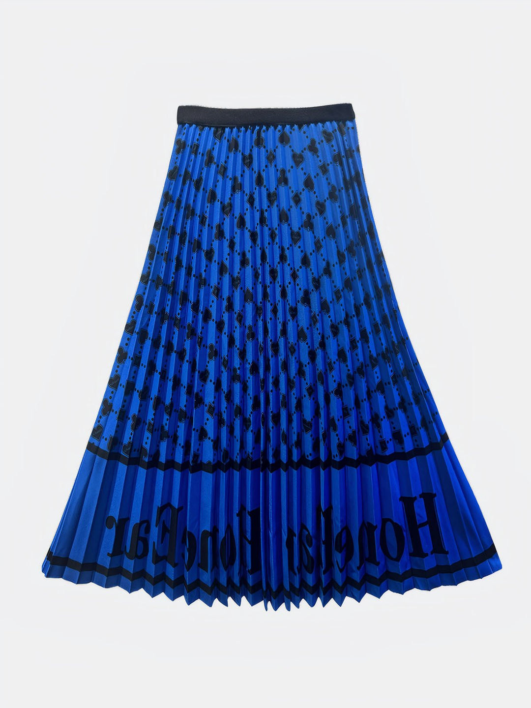 HONEEAR Logo Pleated Midi Skirt