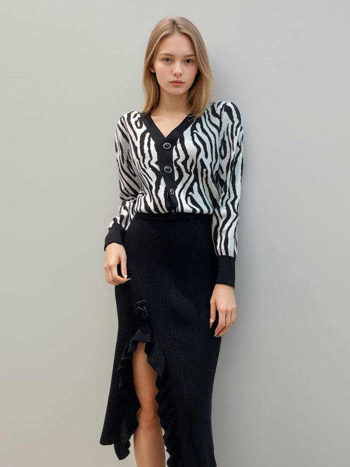 Irregular Ruffles Pleated Skirts