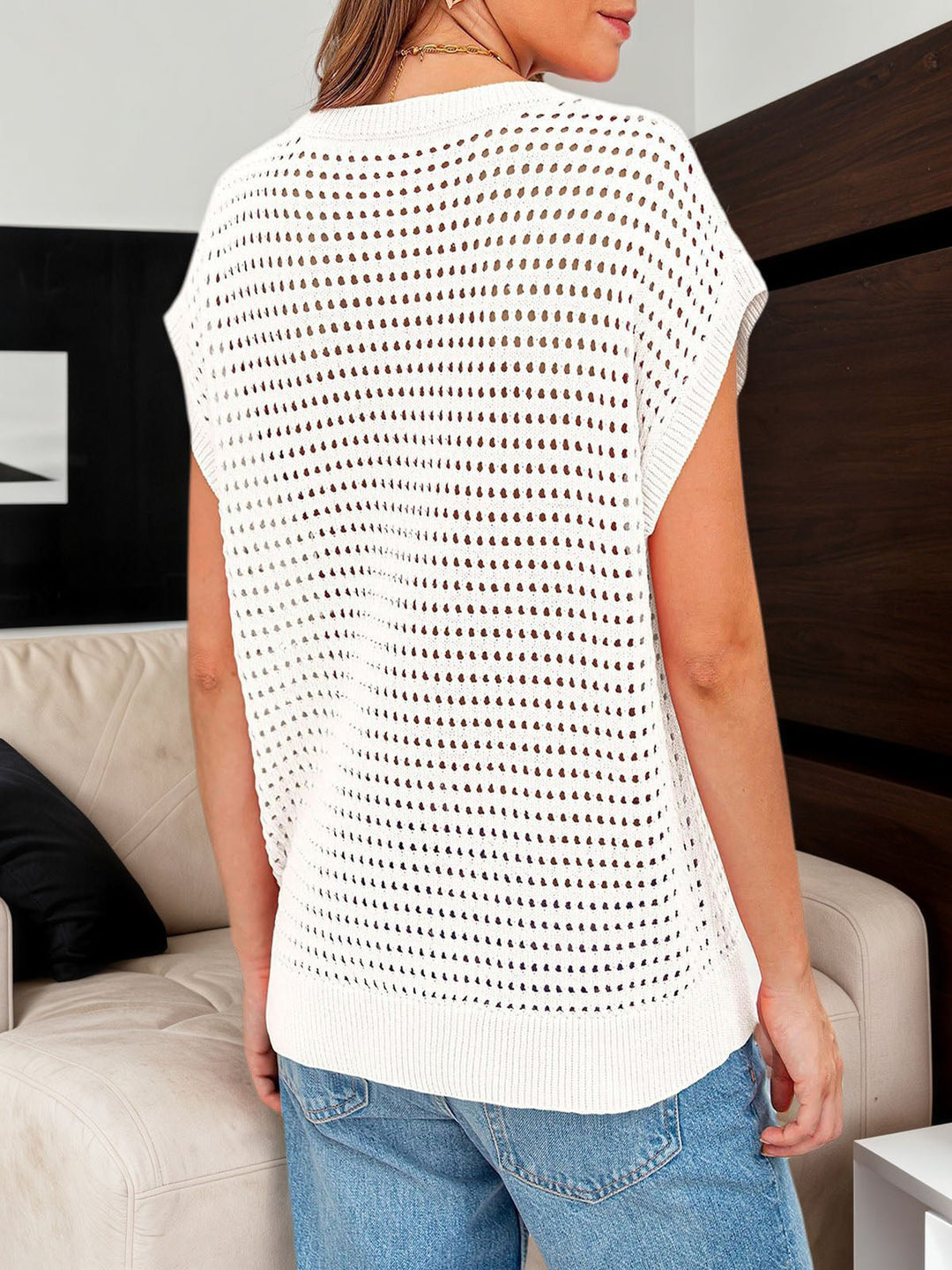 Knit Hollow Out Sexy Tank Top
