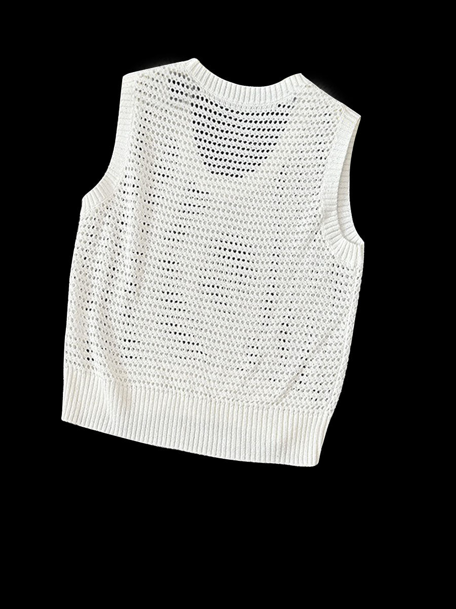 Knitted Hollow Out Camis Vest