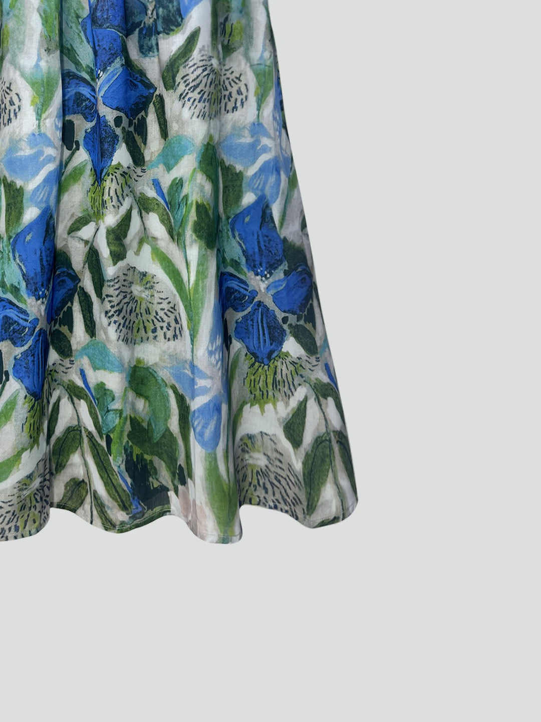 Linen Slimming Printed Skirt