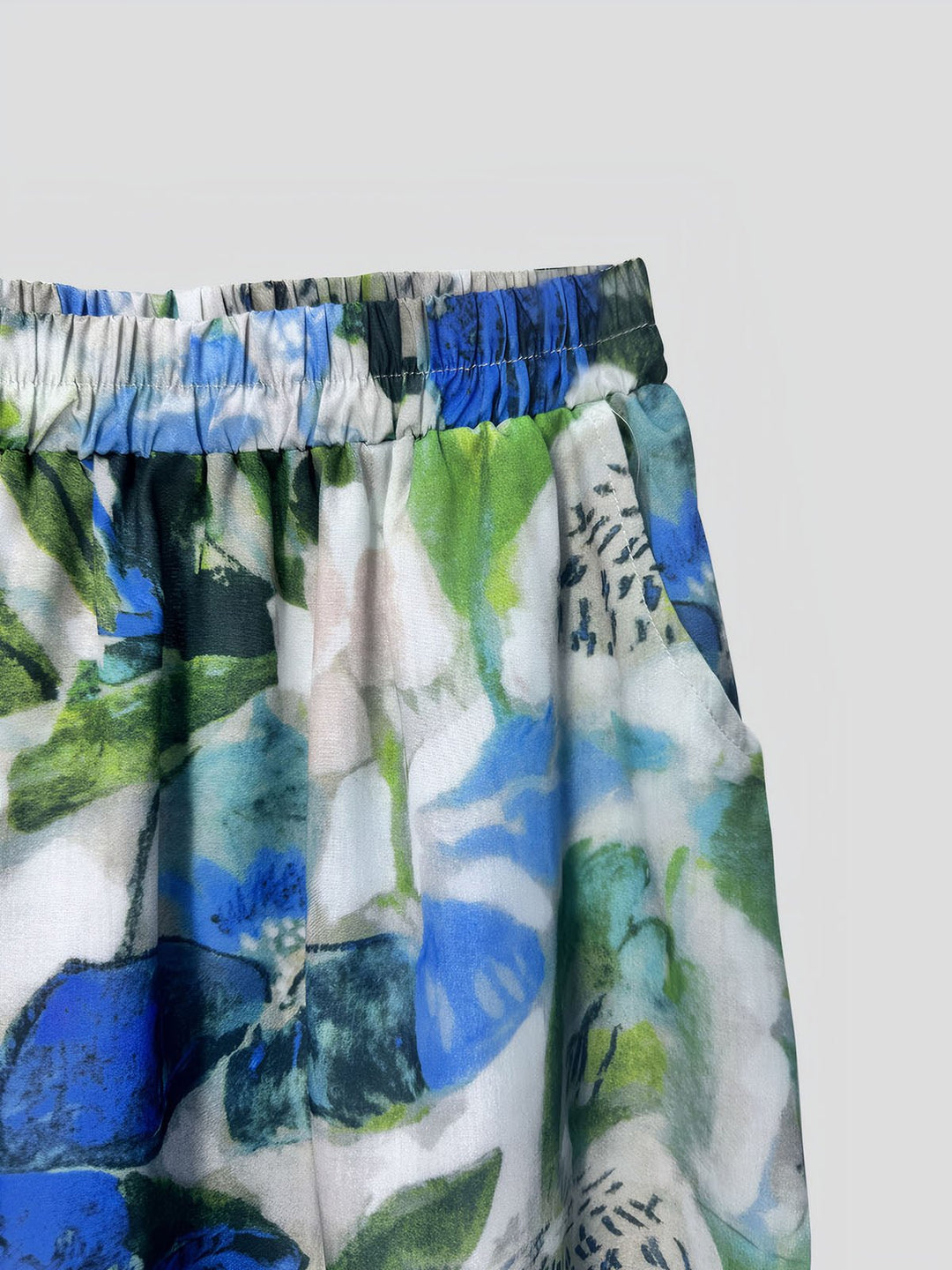Linen Slimming Printed Skirt