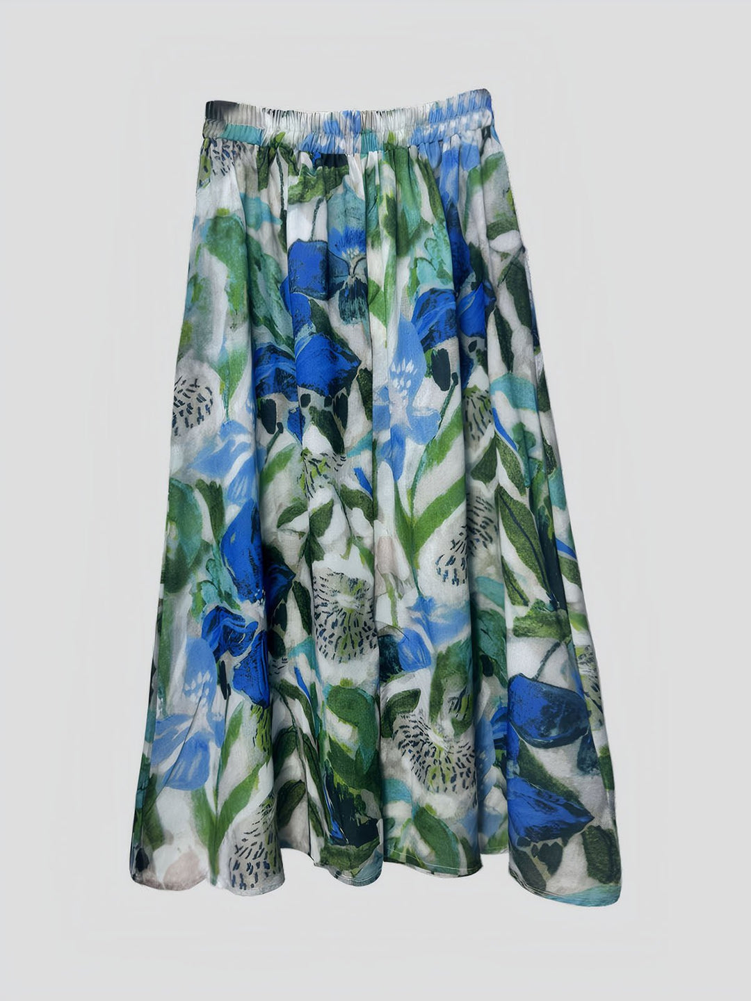 Linen Slimming Printed Skirt