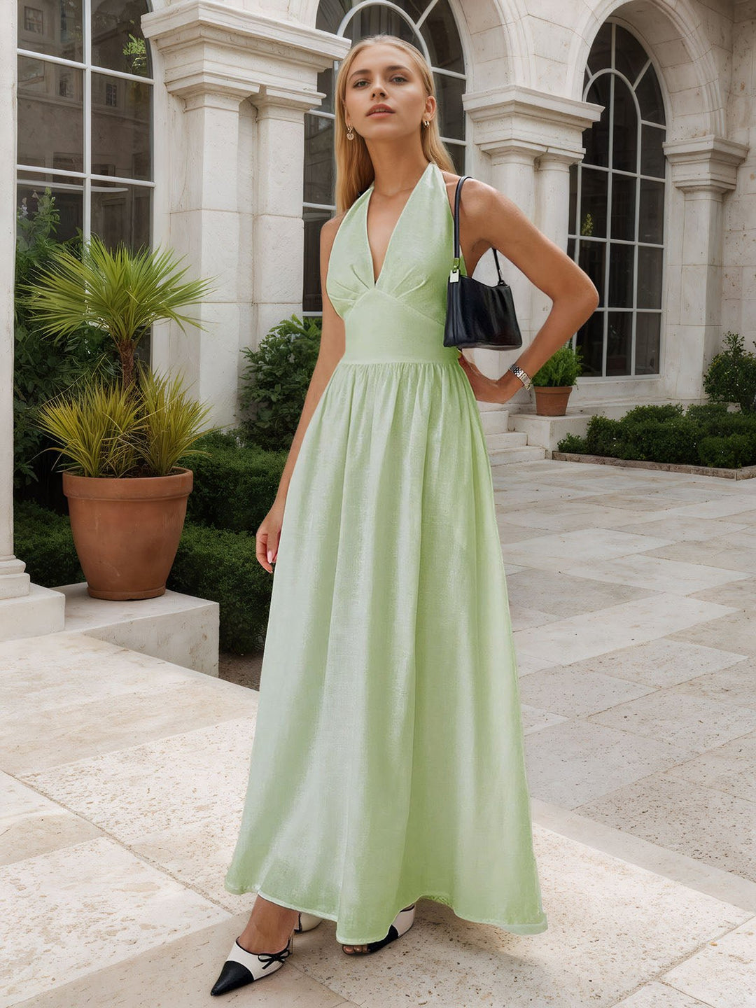 Long White Linen Dress