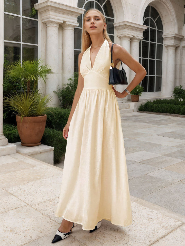 Long White Linen Dress