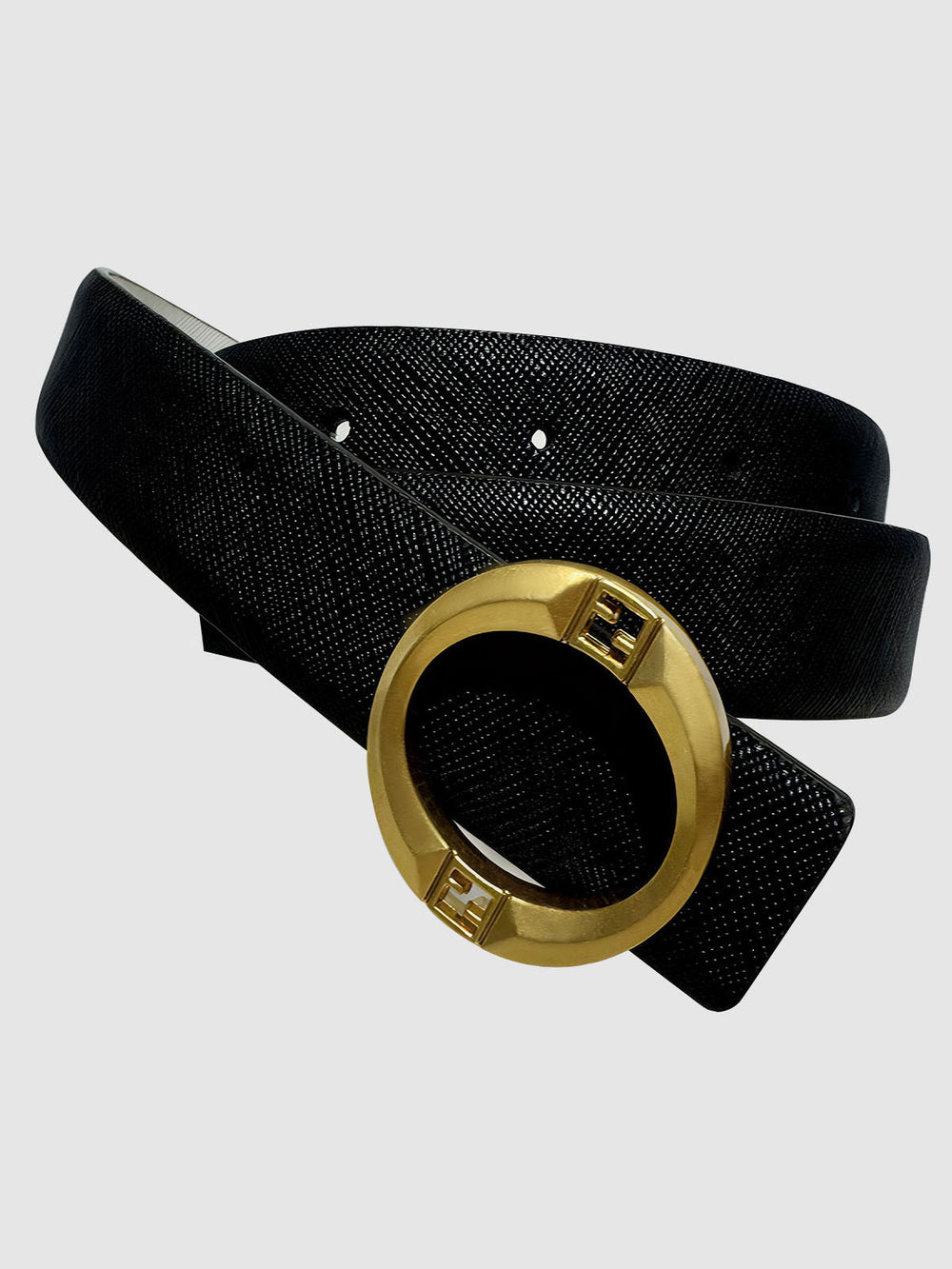 Metal Ring With H Buckle Belt HONEEAR