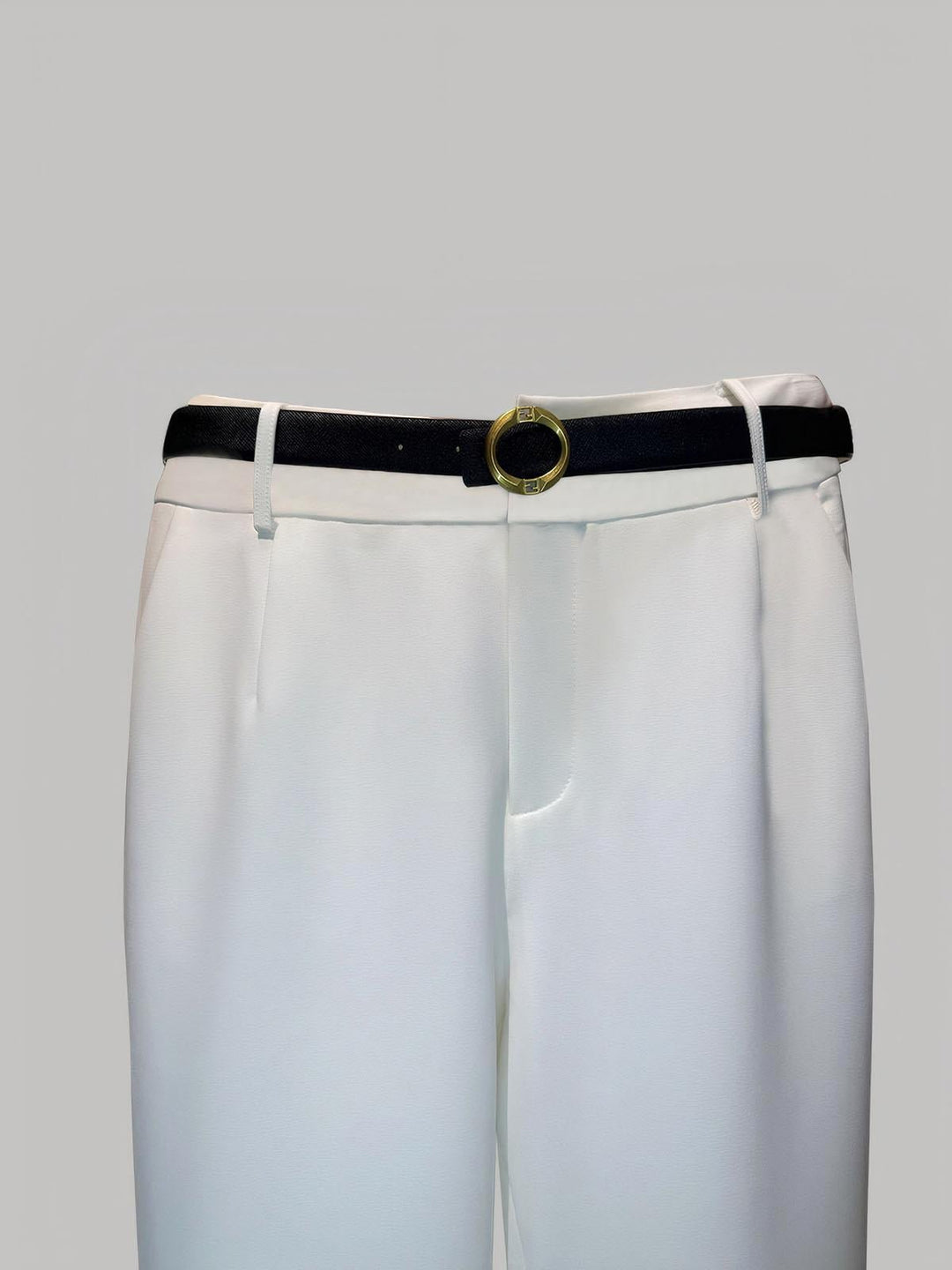 Metal Ring With H Buckle Belt