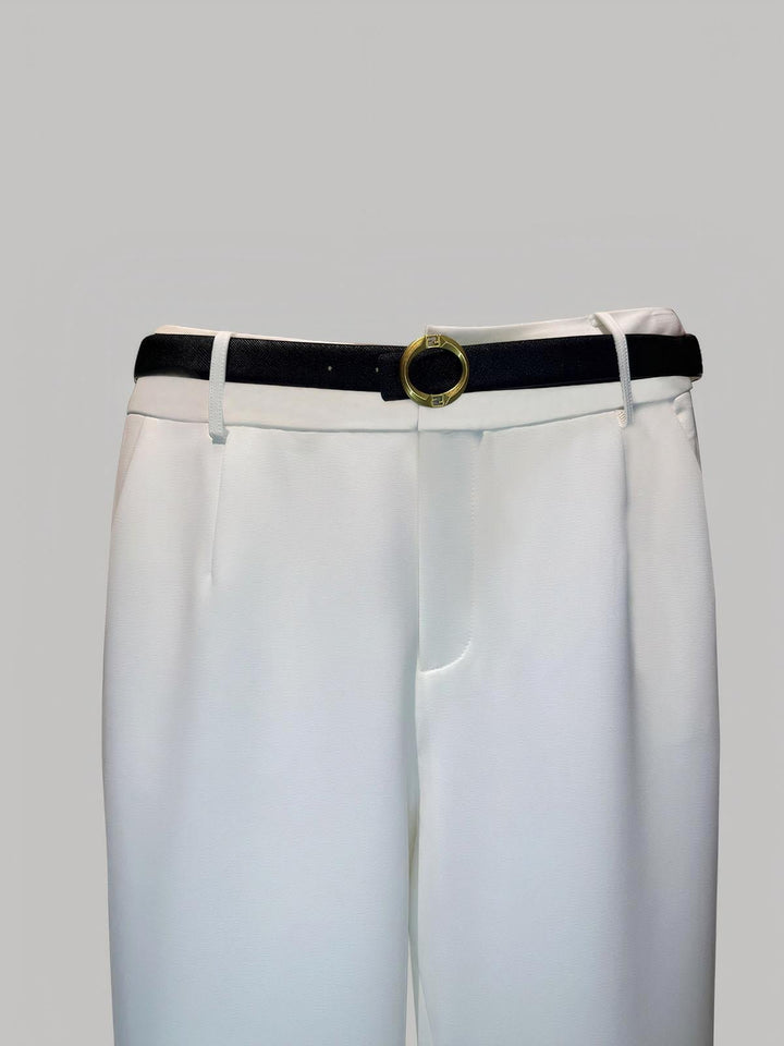 Metal Ring With H Buckle Belt