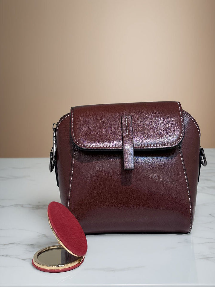 Oil Wax Leather Crossbody Bag