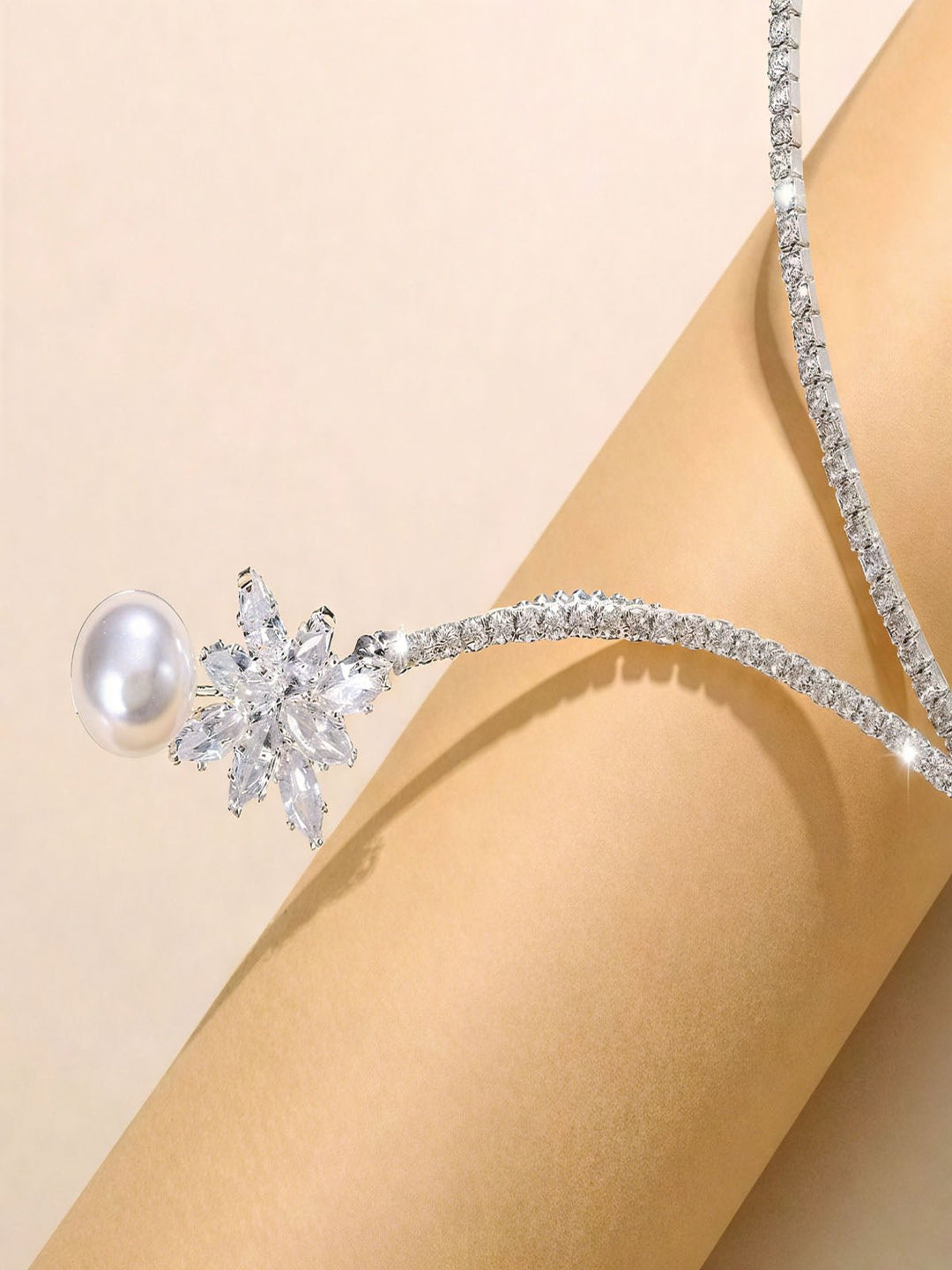 Pearl Rhinestone Necklace