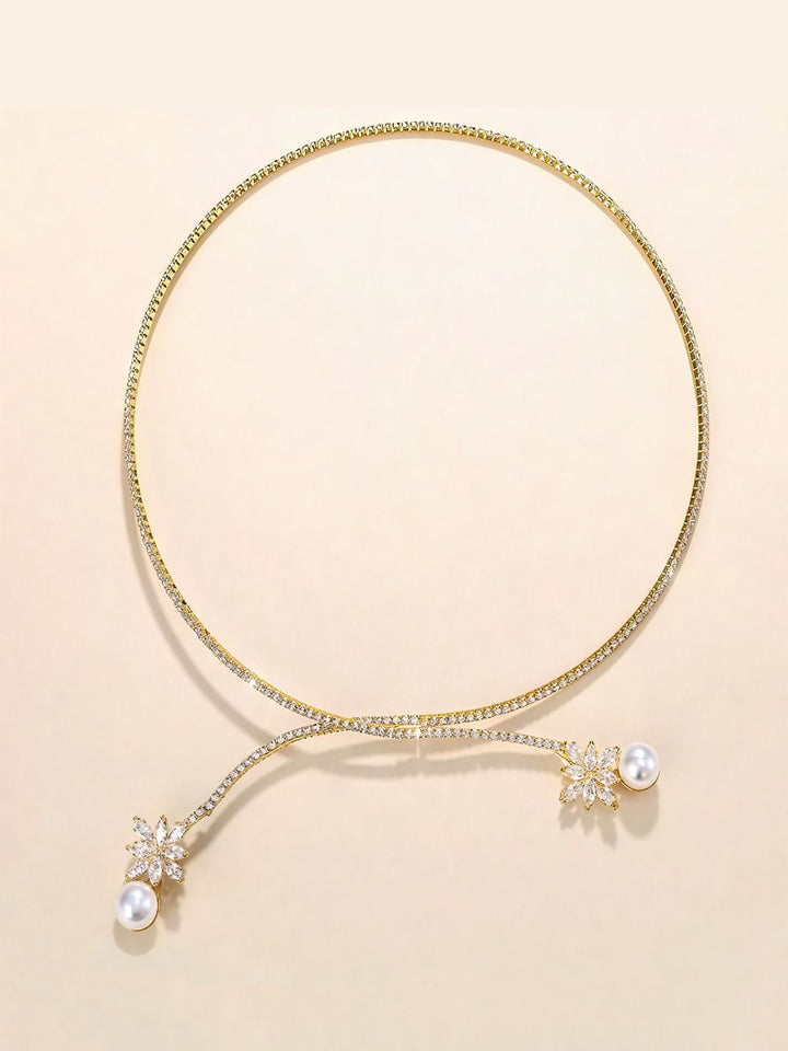 Pearl Rhinestone Necklace