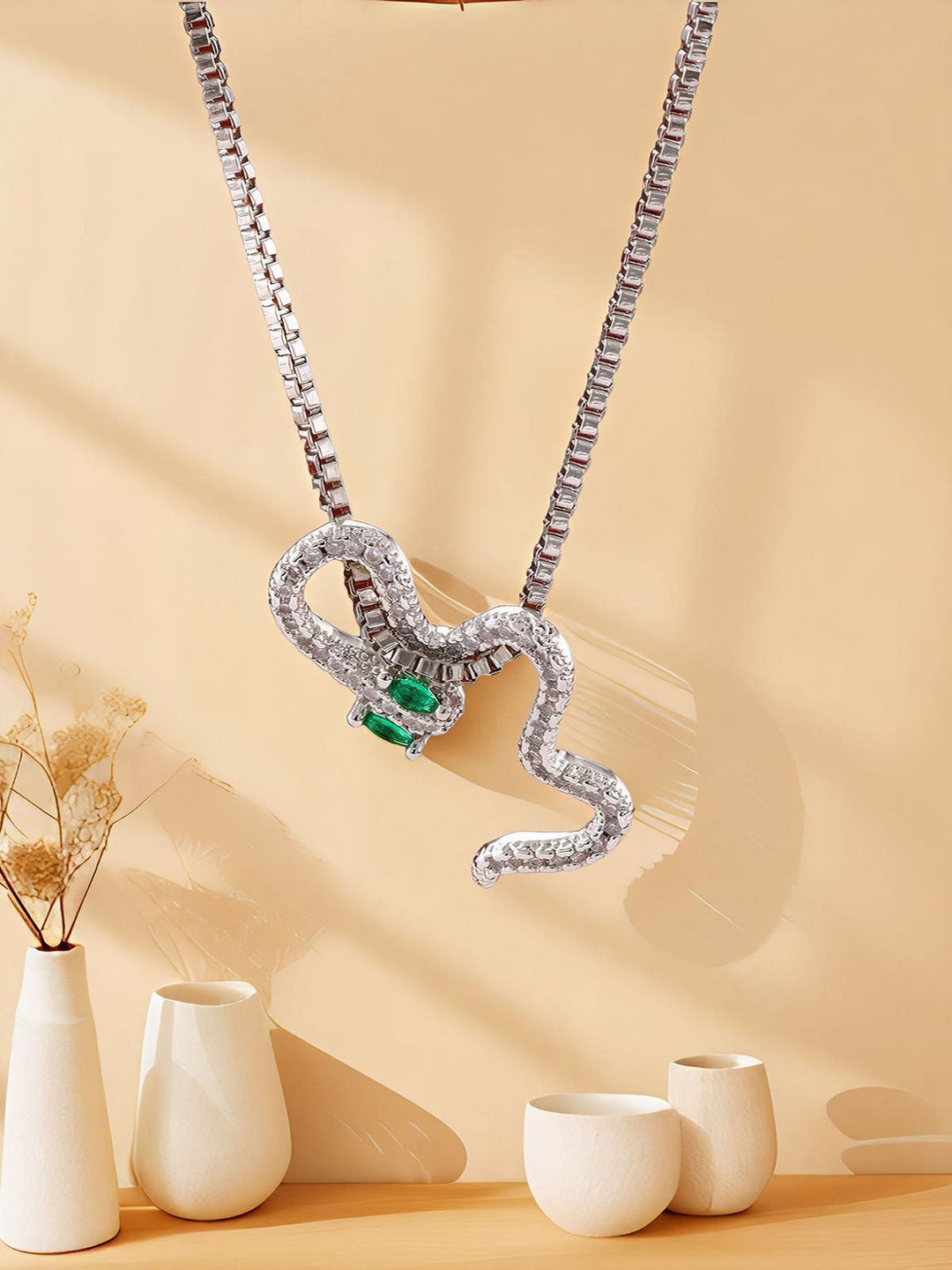 Pendant Cubic Zirconia Layered  Necklace