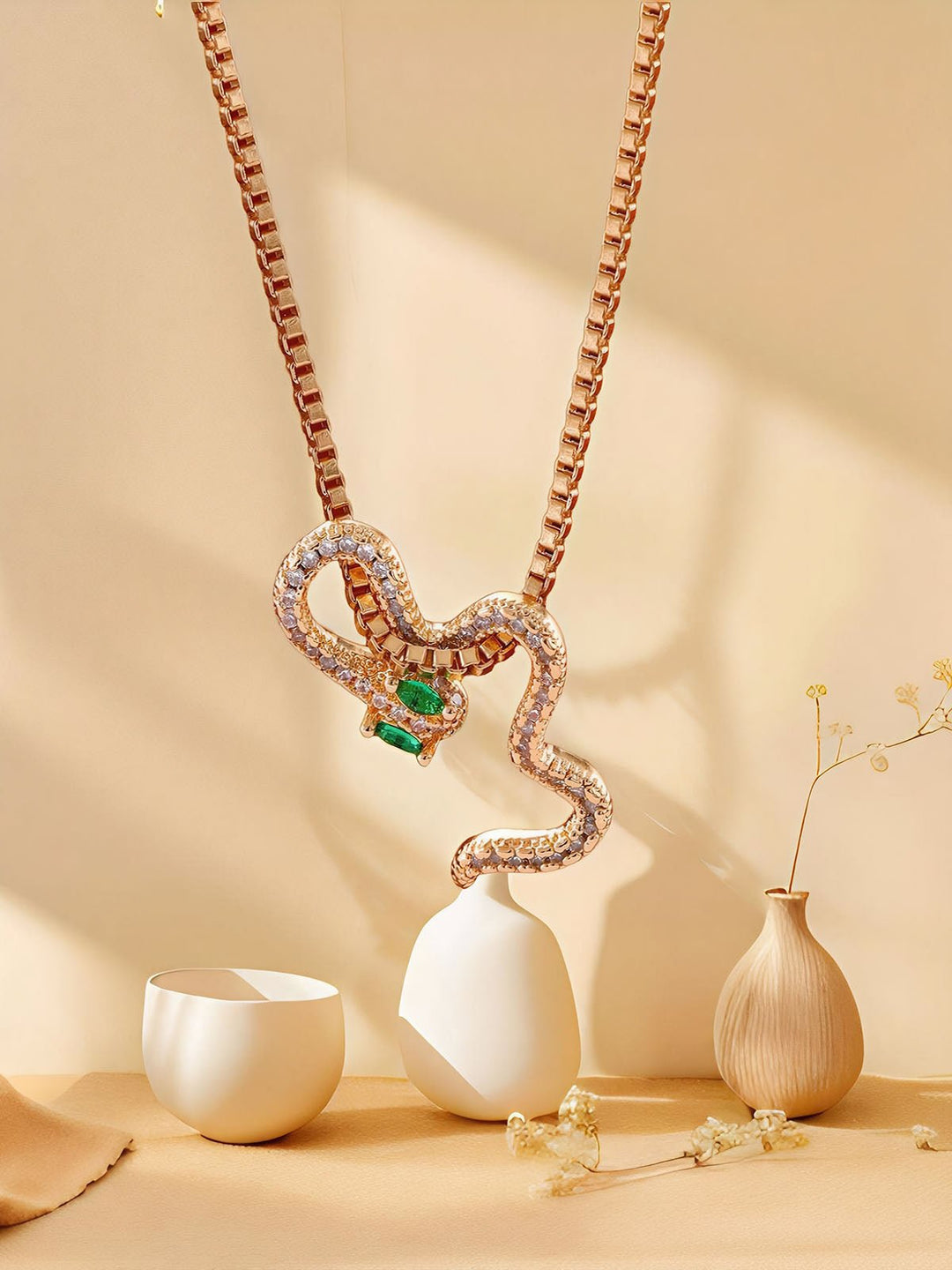 Pendant Cubic Zirconia Layered  Necklace